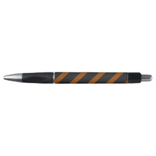 Stylo Paillettes rayures orange et noir