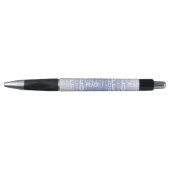 Stylo Paix Amour Blanc Violet (Devant)