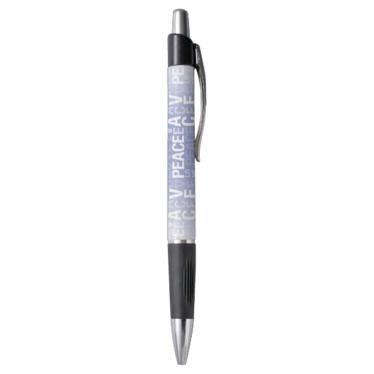 Stylo Paix Amour Blanc Violet (Bas (Vertical))