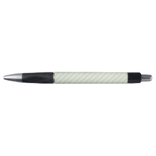 Stylo Pale vert et blanc cinq bandes motif