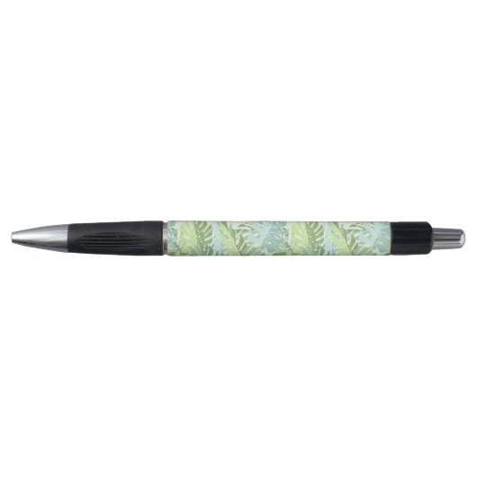 Stylo Palmettes tropicales en pastel (Devant)