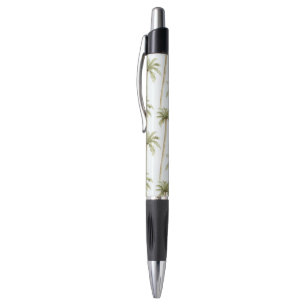 Stylo Palmiers blancs verts tropicaux