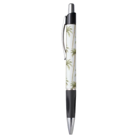 Stylo Palmiers blancs verts tropicaux (Haut (Vertical))