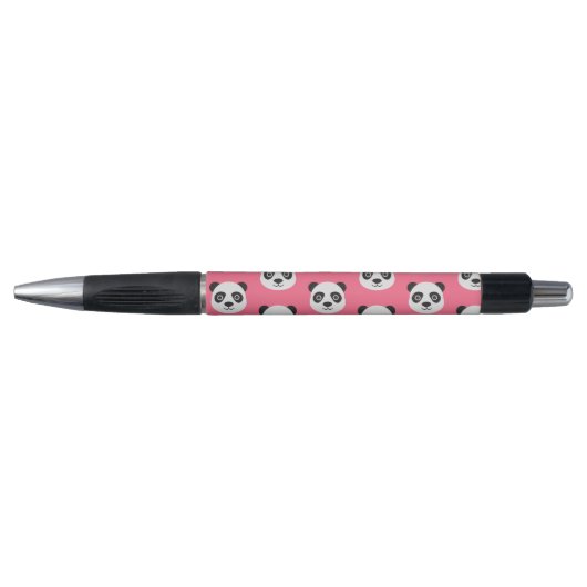 Stylo Panda rose visage noir et blanc (Devant)