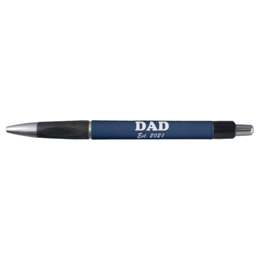 Stylo Papa Custom Date fixe marine bleu moderne (Devant)