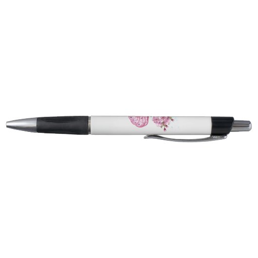 Stylo Papillon à fleurs avec Sakura rose (Bas)