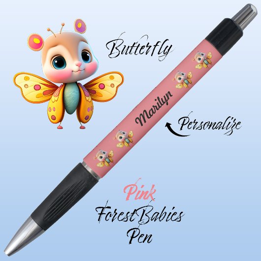 Stylo Papillon, Mignonne caractère de fille Whimsical, �