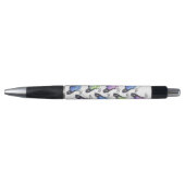 Stylo Papillons aux gribouillis bleu violet (Devant)