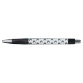 Stylo Papillons bleus sur croissant de bois (Devant)