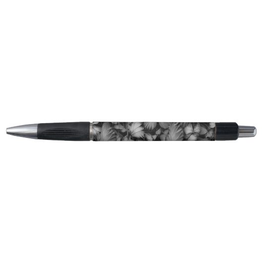 Stylo Papillons gris Imprimer (Devant)
