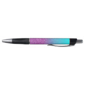 Stylo Parties scintillant Aqua Purple Ombre personnalisé (Bas)