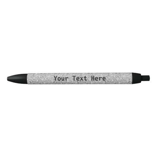 Stylo parties scintillant argent avec texte person (Devant)