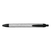 Stylo parties scintillant argent avec texte person (Dos)