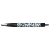 Stylo Parties scintillant d'or bleu Motif Leopard (Devant)