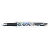 Stylo Parties scintillant d'or bleu Motif Leopard (Dos)