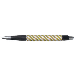 Stylo Parties scintillant d'or moderne Herringbone Chevr