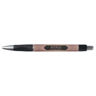 Stylo Parties scintillant Gold Faux Rose personnalisé
