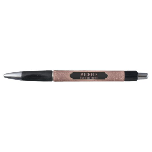 Stylo Parties scintillant Gold Faux Rose personnalisé (Devant)