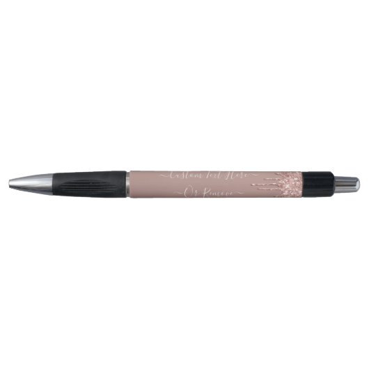 Stylo Parties scintillant rose Gold Blush - Votre texte (Devant)