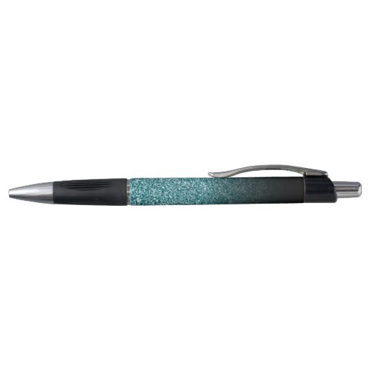 Stylo Parties scintillant Turquoise Black Ombre Faux per (Haut)