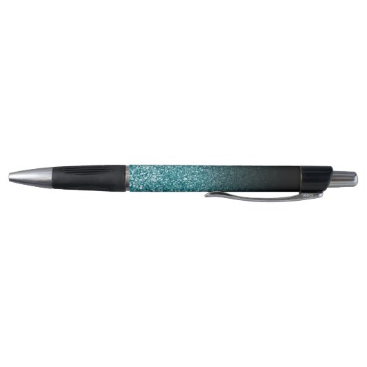 Stylo Parties scintillant Turquoise Black Ombre Faux per (Bas)