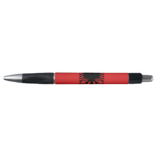 Stylo patriotique avec drapeau d'Albanie
