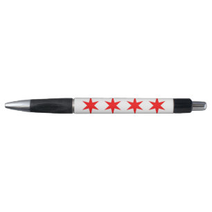 Stylo patriotique avec drapeau de Chicago City, U.