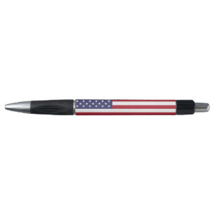 Stylo patriotique avec drapeau des Etats-Unis.