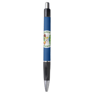 Stylo patriotique avec drapeau du Belize