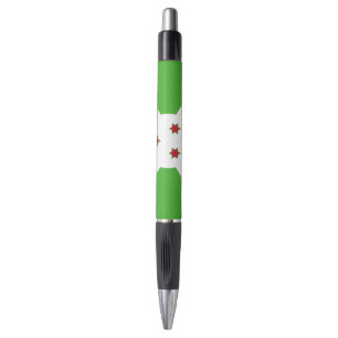 Stylo patriotique avec drapeau du Burundi