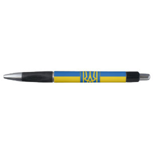 Stylo patriotique avec drapeau d'Ukraine