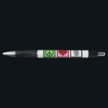 Stylo Peace Love Forensics<br><div class="desc">De mignons stylos médico-légaux personnalisés à distribuer à vos clients potentiels lors d'une réunion comportant un signe de paix, un coeur et une empreinte digitale. Ce sont aussi de bons cadeaux de Noël pour un scientifique légiste afin de promouvoir son entreprise en ajoutant son site Web et son nom. Customisez...</div>