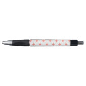 Stylo Peach polka croise sur blanc (Devant)