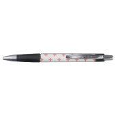 Stylo Peach polka croise sur blanc (Dos)