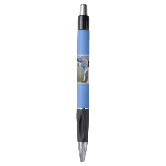 Stylo Peinture Jay Bleu - Art Oiseau Original (Devant (Vertical))