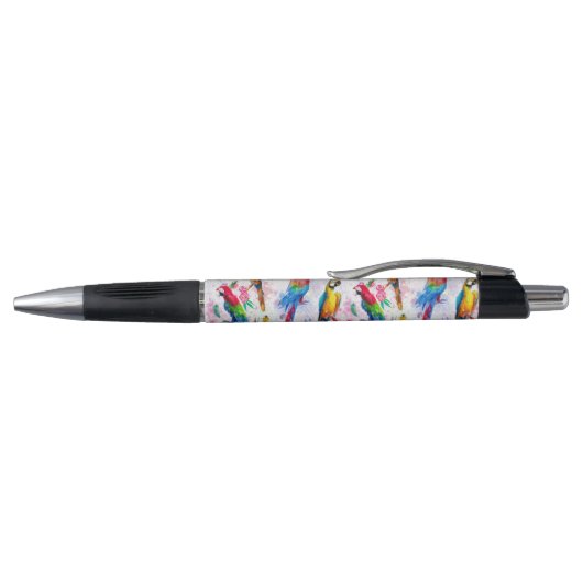 Stylo Perroquets de style d'aquarelle (Haut)