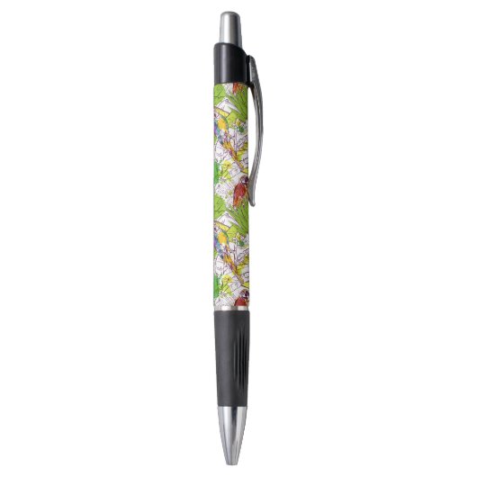 Stylo Perroquets tropicaux (Bas (Vertical))