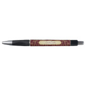 Stylo Personalized Crimson Gold Damask Pattern (Devant)