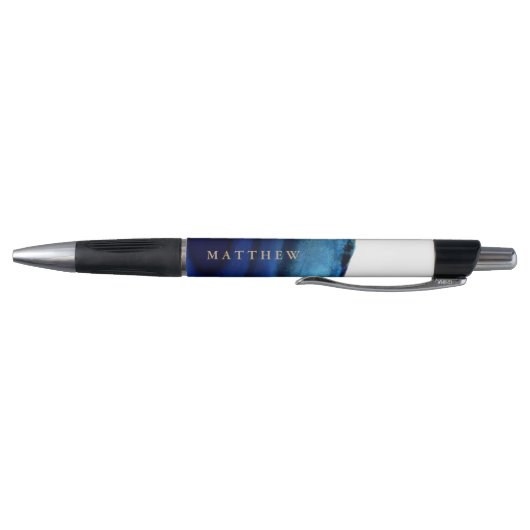Stylo Personnalisé | Agate bleue (Bas)