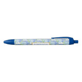 Stylo personnalisé Fleur de Hortensia Bleu (Haut)