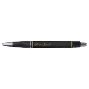 Stylo personnalisé noir Emmy avec nom élégant