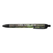Stylo personnalisé noir, encre noire (Bas)
