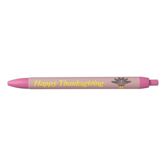 Stylo personnalisé Thanksgiving Plucky Turkey (Devant)