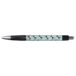 Stylo Petites abeilles mignonnes et fleurs marguerites m
