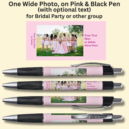 Stylo Photo d'une fête nuptiale avec texte sur rose et n