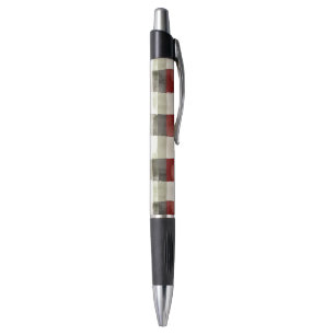 Stylo Pine Vert ivoire Rouge rayures Noël
