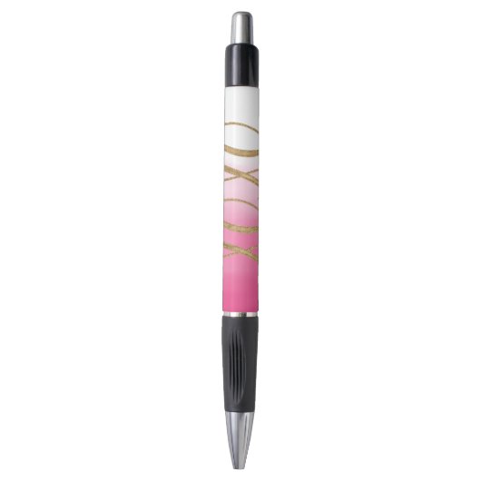 Stylo Pink Ombre Aquarelle Or Glitzy Glam XOXO (Devant (Vertical))