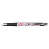 Stylo Pivoine Rose Florale (Dos)