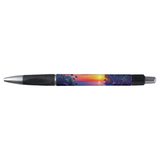 Stylo Plage tropicale de fantaisie deux (Devant)