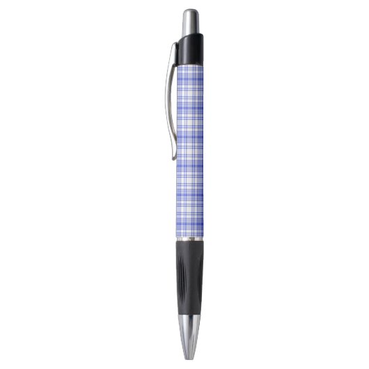 Stylo Plaid blanc bleu 2 (Haut (Vertical))